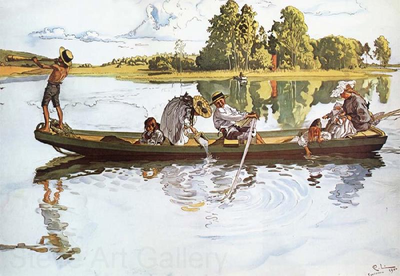 Carl Larsson On Viking Expedition in Dalarna Norge oil painting art